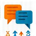 Icône symbolisant le feedback et la communication